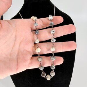 Stone Wire Wrapped Necklace – 42” Long | A. Marie Jewelry